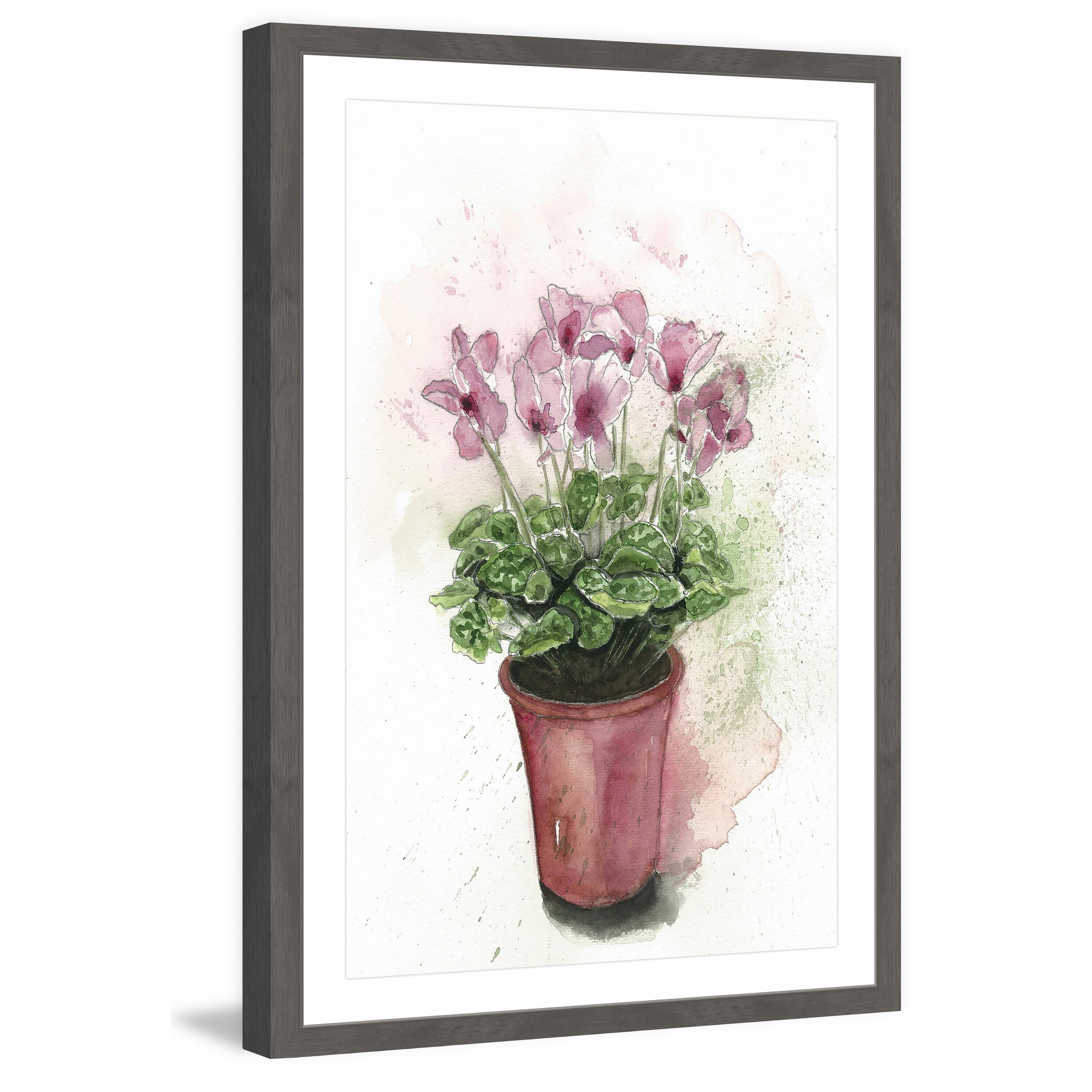 MARMONT HILL 'Cyclamen in Bloom' Framed Painting Print 20 x 30