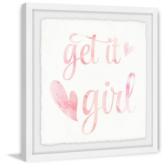 MARMONT HILL 'Get It Girl II' Framed Painting Print - Multi-Color 18 x 18