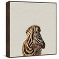 thumbnail image 1 of MARMONT HILL  - Handmade Zebra Side View Floater Framed Print on Canvas 24 x 24, 1 of 3