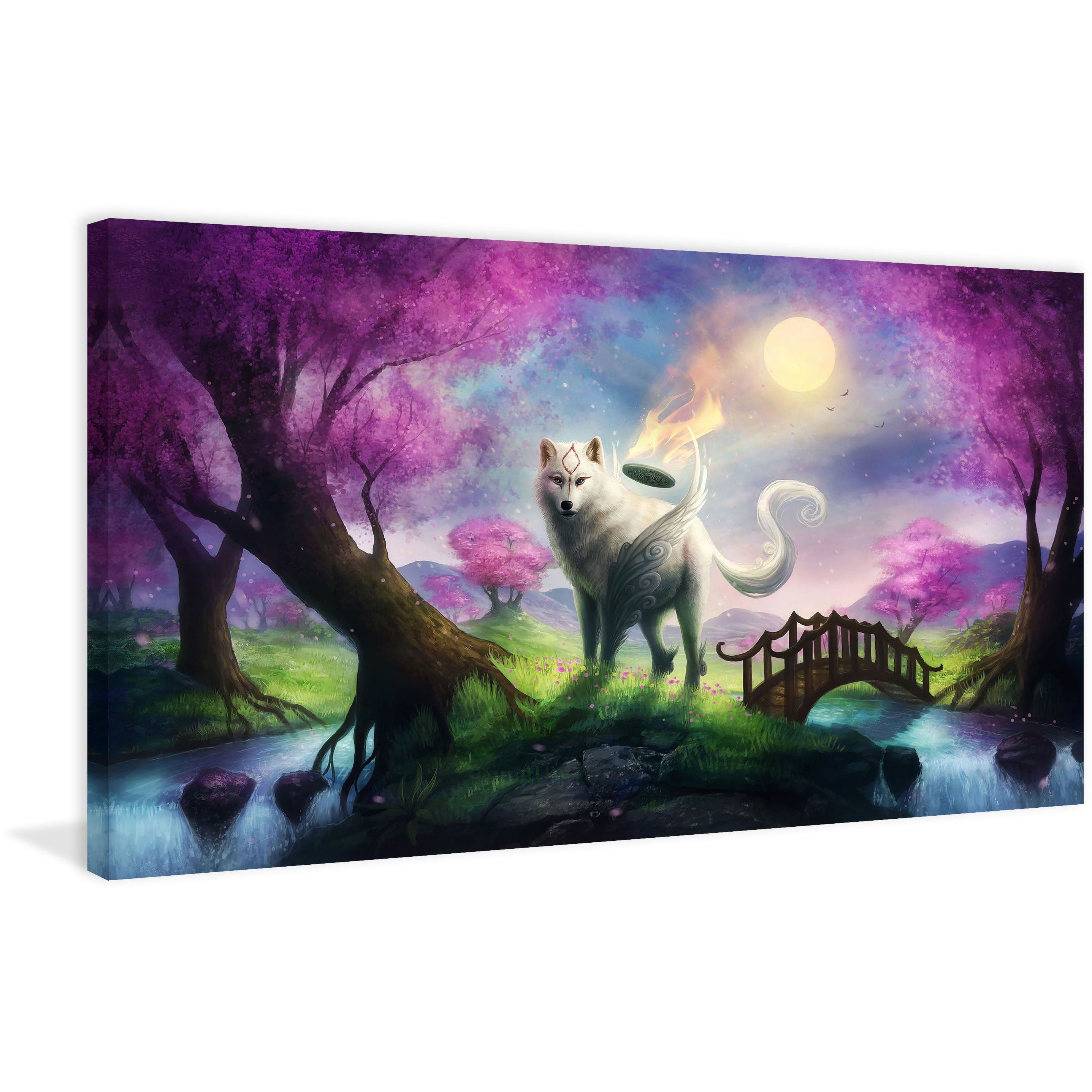 MARMONT HILL  - Okami Painting Print on Canvas - Multi-Color 36 x 18