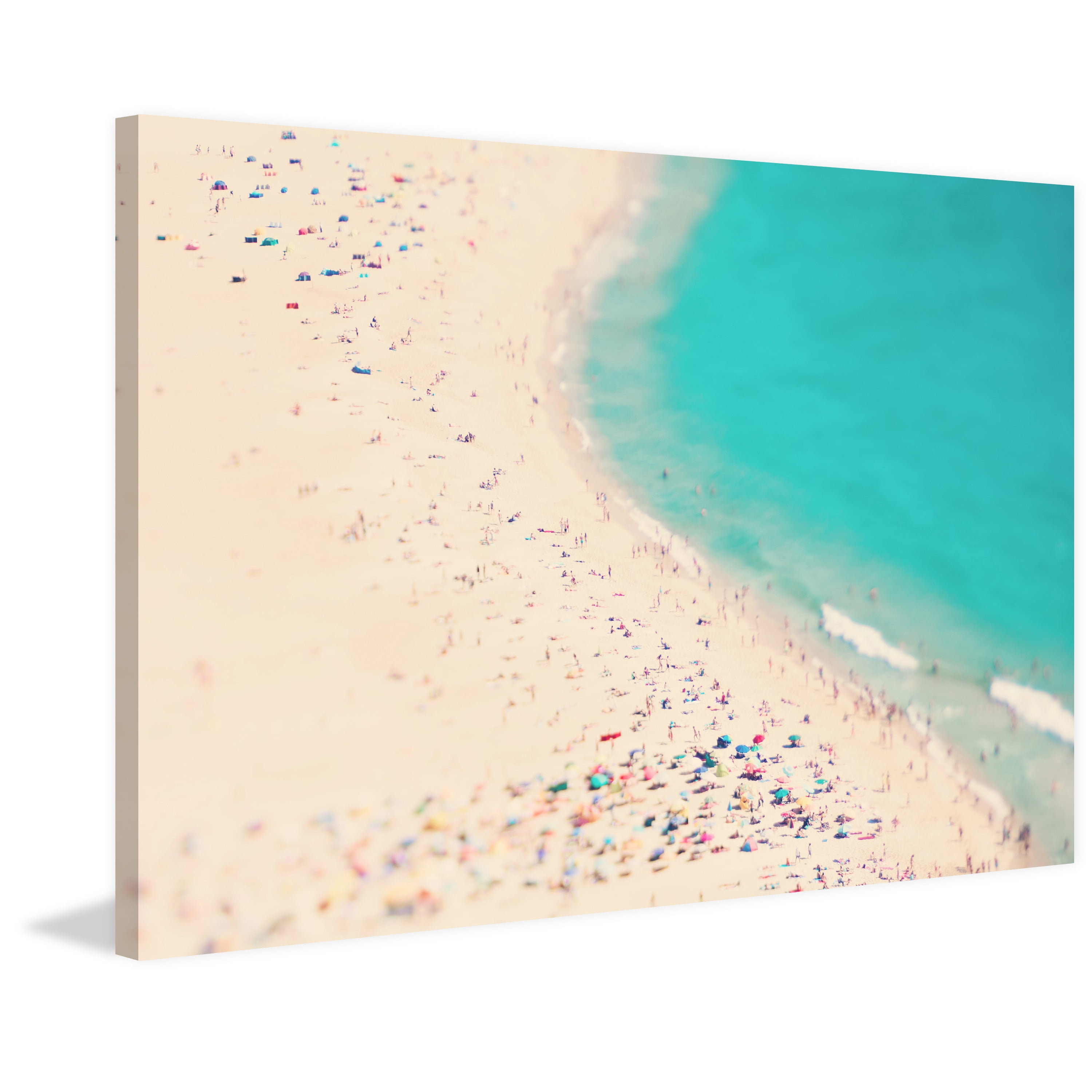 MARMONT HILL  - 'People for Miles' by Ingrid Beddoes Painting Print on Wrapped Canvas - Multi-Color 24 x 16