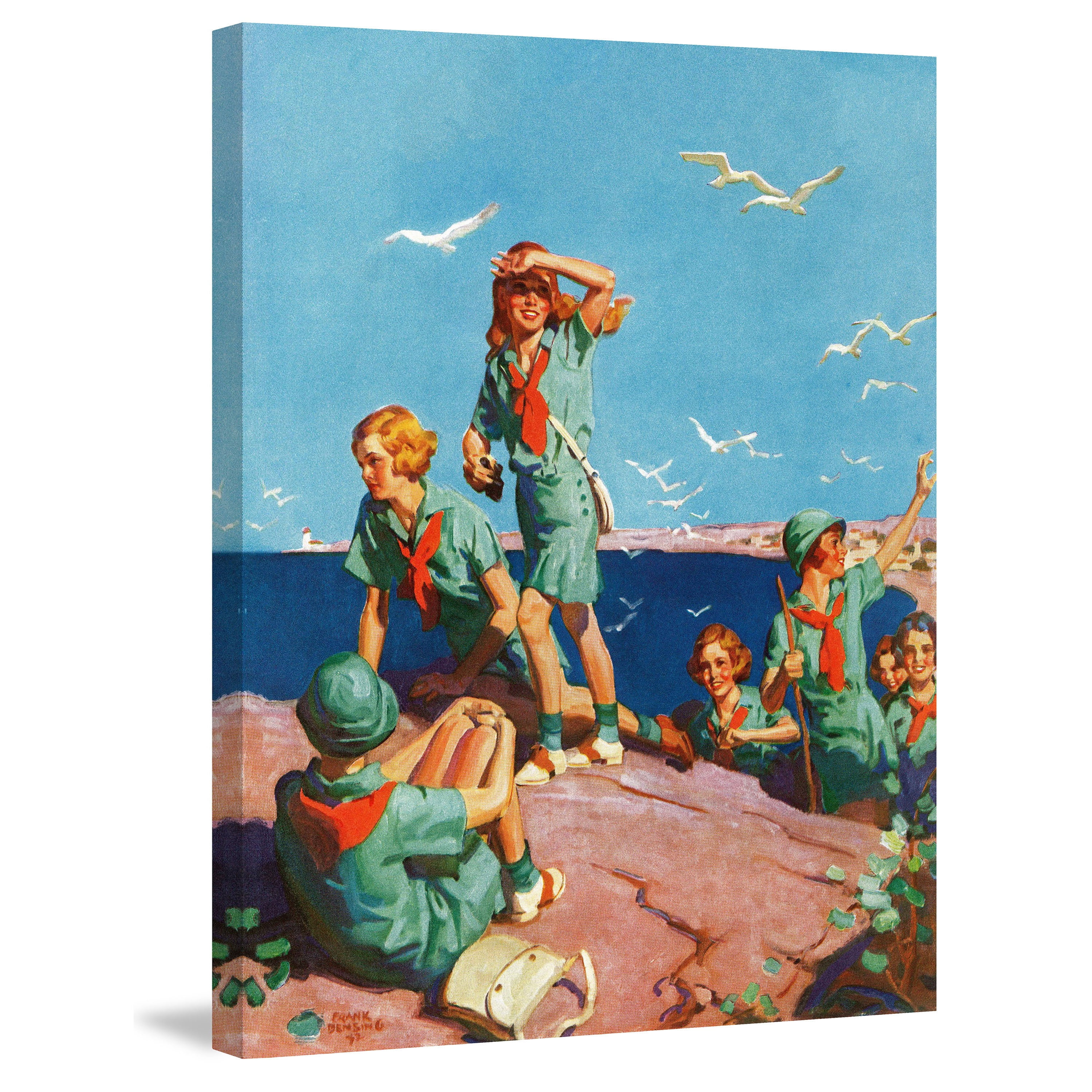 MARMONT HILL  'Sea' by Curtis Painting Print on Canvas - Multi-Color 24 x 29