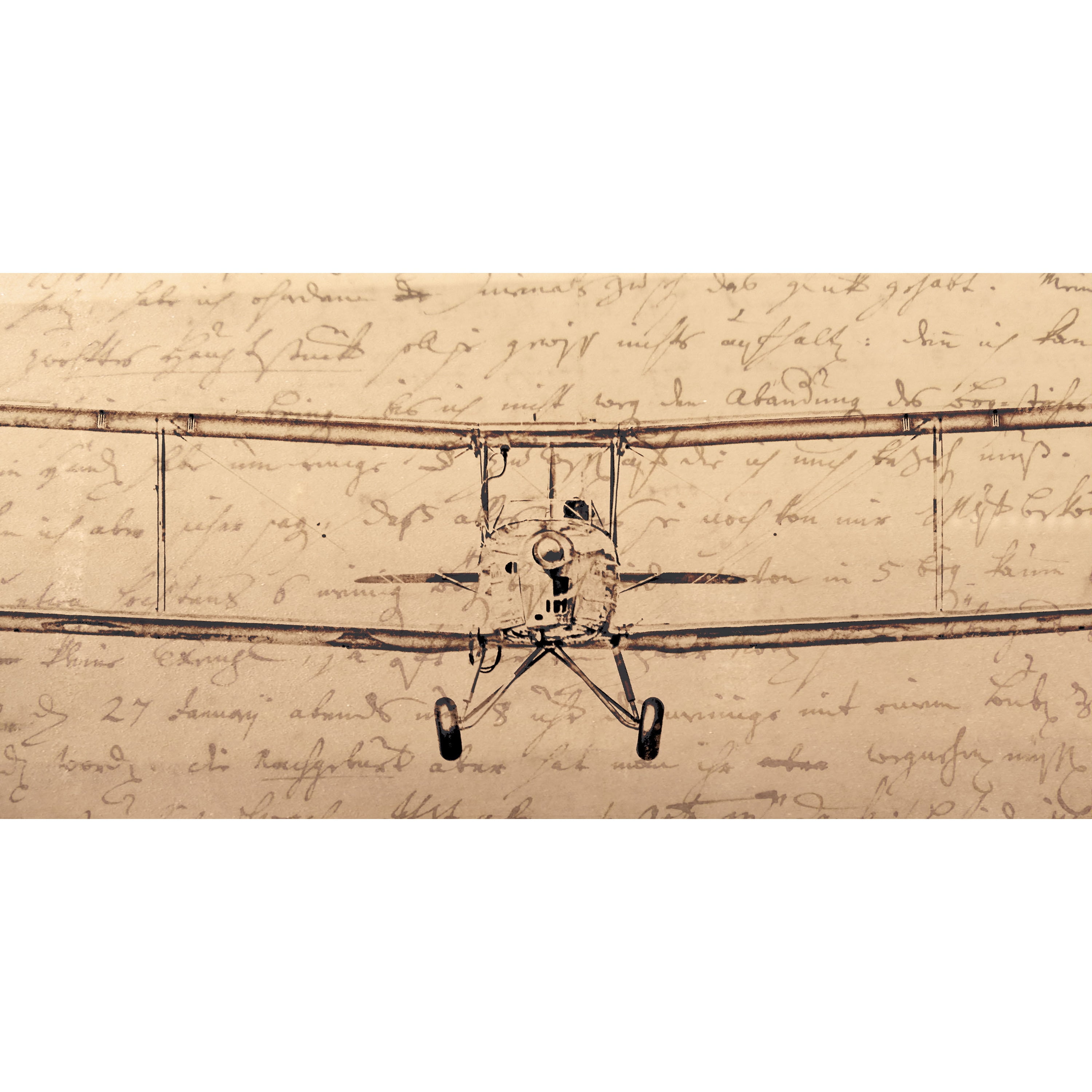 MARMONT HILL  - Story of Flight Painting Print on Canvas - Multi-Color 45 x 22.5