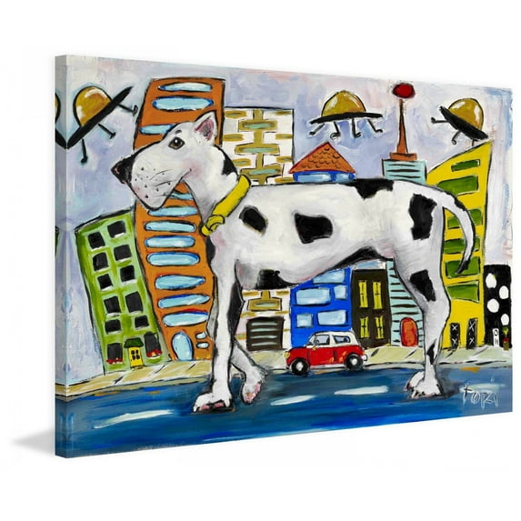 MARMONT HILL - "Urban Abduction" by Tori Campisi Painting Print on Canvas - Multi-Color 18 x 12