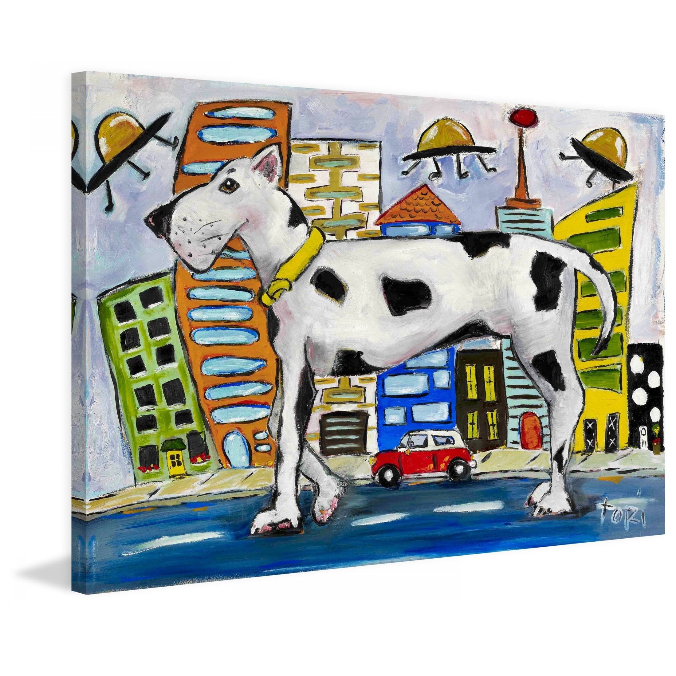 MARMONT HILL  - "Urban Abduction" by Tori Campisi Painting Print on Canvas - Multi-Color 36 x 24