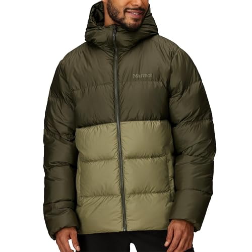 MARMOT GUIDES DOWN HOODY MEN XL ROSIN GREEN/OLIVE GROVE M16229