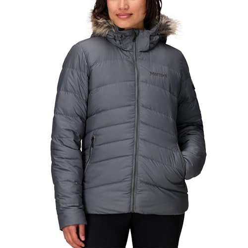 MARMOT ITHACA JACKET 700-FILL WATER-RESISTANT COAT WOMEN XS STEEL ONYX