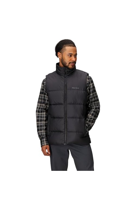 MEN'S GUIDES DOWN PUFFER VEST - SIZE MEDIUM - DARK STEEL