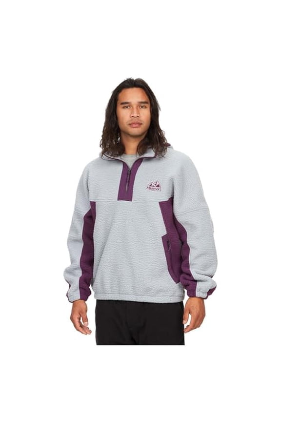 MEN'S SUPER AROS FLEECE HOODY JACKET - SIZE: MEDIUM - SLEET/PURPLE