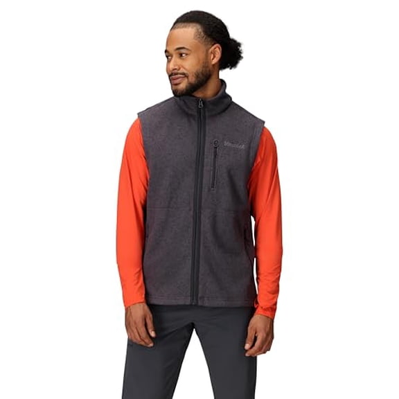 MARMOT MENS DROP LINE VEST - SIZE: MEN XXL - BLACK HEATHER