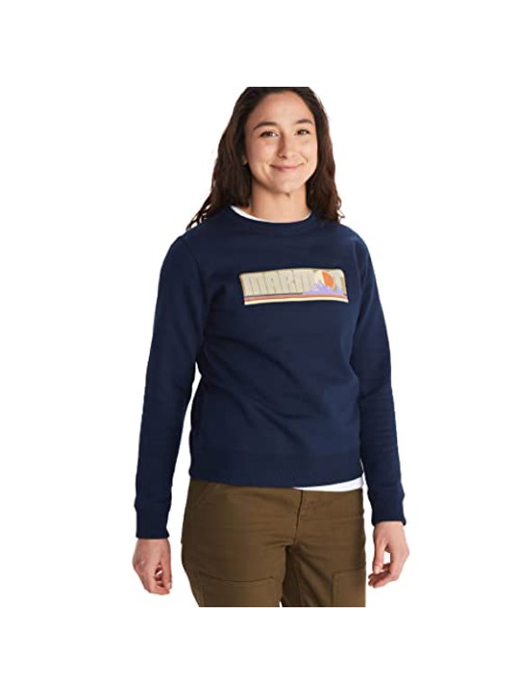 WOMEN'S MONTANE CREW SCREEN PRINTED SWEATSHIRT M14188 ARCTIC NAVY SIZE L