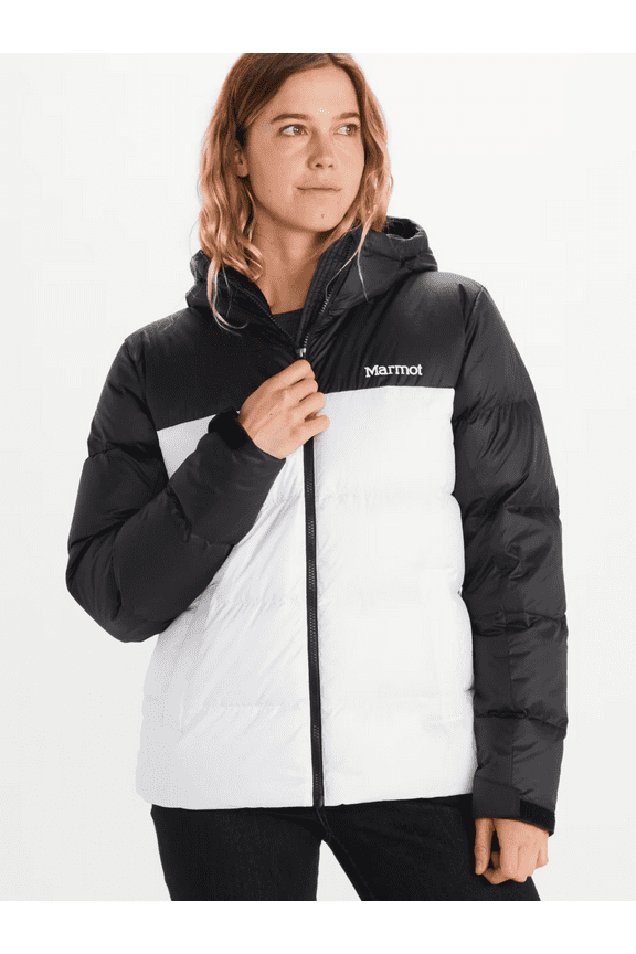 Women's Guides Down Hoody White Black Size XS MSRP $250