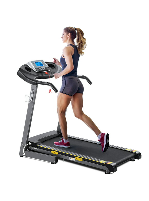 MARNUR 2.5 HP Treadmill with 12% Auto Incline, 220 lb Weight Capacity, 0.5-8.5 mph