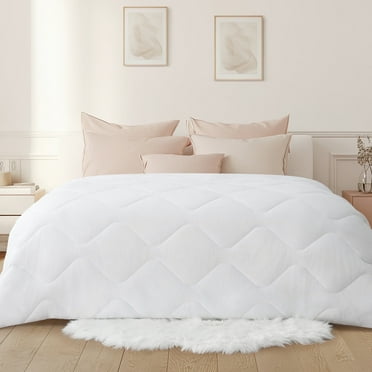 MARNUR All Season Comforter Queen Size, Cooling Quilted Duvet Insert, Down Alternative Comforter- White