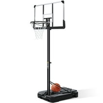MARNUR Basketball Hoop 44'' Portable Basketball System  Height Adjustable 7ft 6in - 10ft with Portable Wheels for Kids Youth Adults
