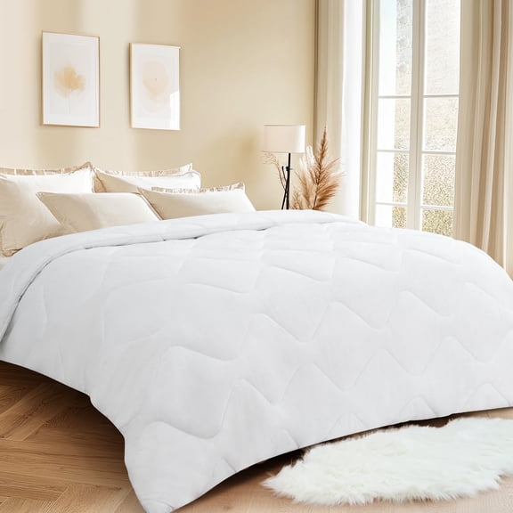 MARNUR All-Season Comforter Duvet Insert, Breathable Cooling Quilted Down Alternative, Fluffy Soft Luxury Hotel Style, Machine Washable, Full Size 82"x86"