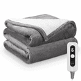 thumbnail image 1 of MARNUR Heated Blanket Full Size 72" x 84", Flannel & Shu Velvet Electric Blanket with Fast Heating, 6 Heating Levels, 10 Hours Timer, Gray, 1 of 12