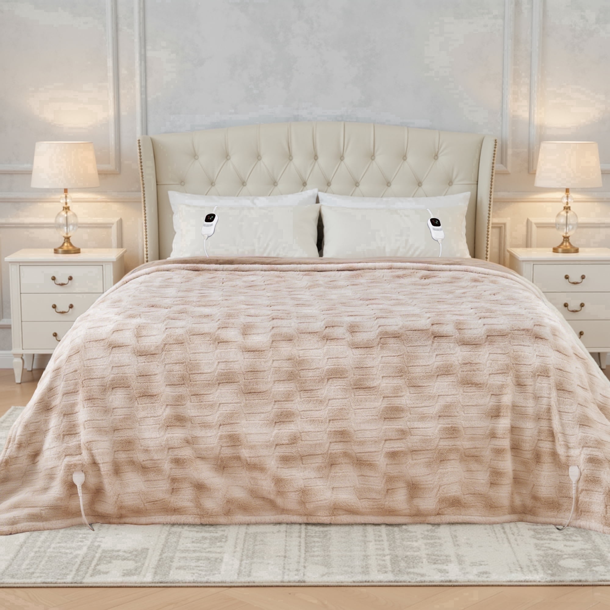 HEATED BLANKET 約125×70cm　Francfranc MARNUR Heated Blanket Queen,84