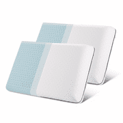 MARNUR Gel Memory Foam Pillow, Standard Size Breathable Cooling Bed Pillow, 2-Pack, for All Age Group