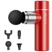 MARNUR Mini Massage Gun, Portable Handheld DeepTissue Massager, Quiet & Lightweight Palm, Sized Design, Red