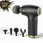 MARNUR Mini Massage Gun with Brushless Motor Portable Handheld Deep Tissue Massager, Light & Palm-Size & Quiet, Black