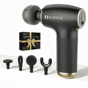 MARNUR Mini Massage Gun with Brushless Motor Portable Handheld Deep Tissue Massager, Light & Quiet For Premium Neck Back & Muscle Relief, Black