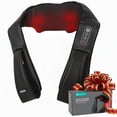 thumbnail interactive-video image 1 of MARNUR Neck and Shoulder Massager, 3D Deep Tissue Kneading Shiatsu Massager with Heat, Black, 1 of 11