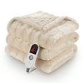 Electric Throw Blanket Extra Large Size, 60" x 70" Soft Faux Fur Heated