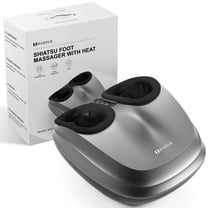 MARNUR Shiatsu Foot Massager with Heat, Air Compression, Deep Kneading Massage for Muscle Relief up to Size 12, Dark Gray