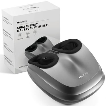 MARNUR Shiatsu Foot Massager with Heat, Air Compression, Deep Kneading Massage for Muscle Relief up to Size 12, Dark Gray