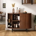 thumbnail image 1 of MARNUR Sideboard Buffet Cabinet 40" Storage Cabinet with 2 Sliding Tambour Doors, Adjustable Shelves for Kitchen, Living Room, Hallway, Entryway, 1 of 14