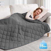 MARNUR Weighted Blanket for Adults 15lbs, 48" x 72" Twin Size Heavy Blanket, Cooling & Breathable with Premium Glass Beads, Soft Cozy Weighted Blanket for Sleep, Machine Washable