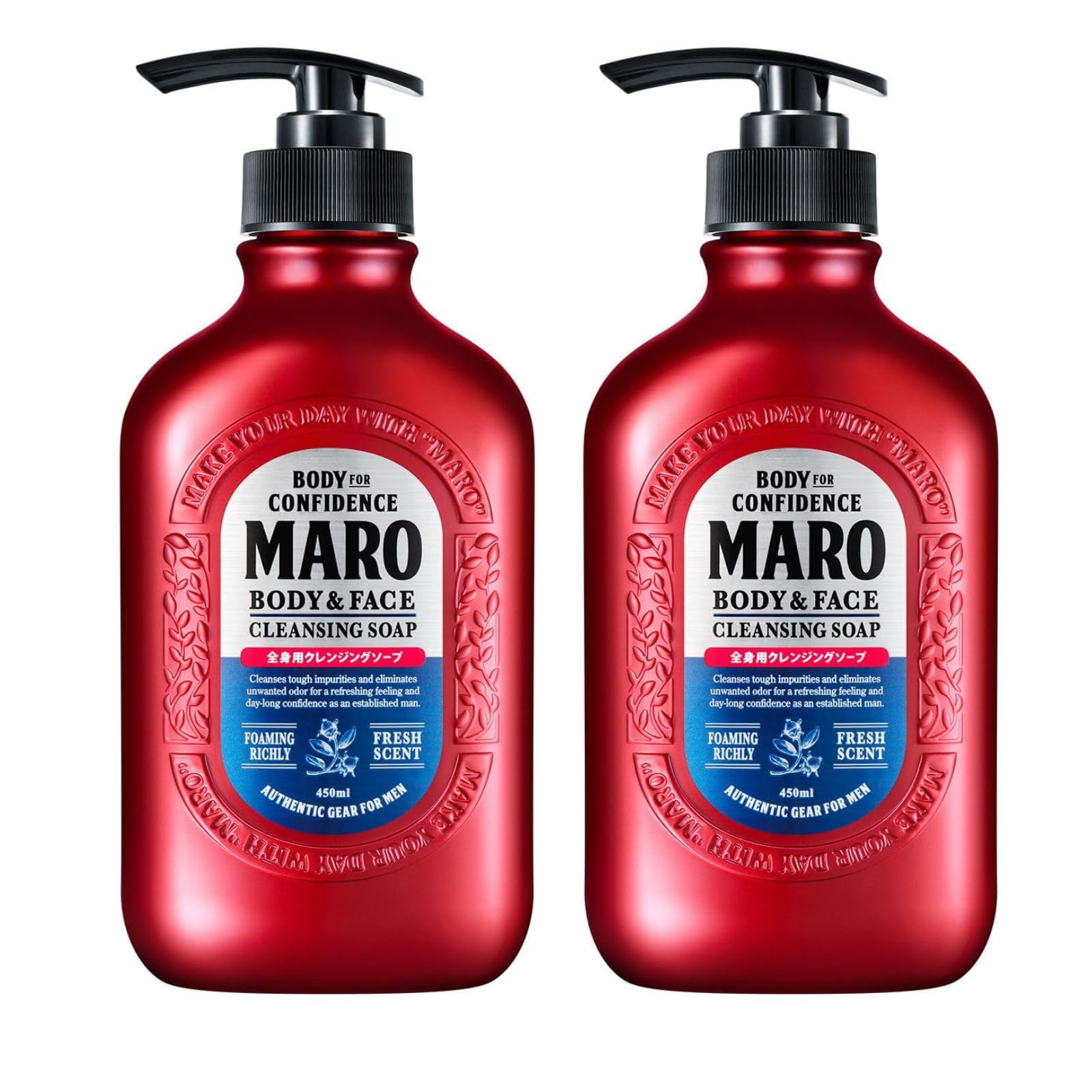MARO Body & Face Cleansing Soap Body Wash with Fresh Scent Soap