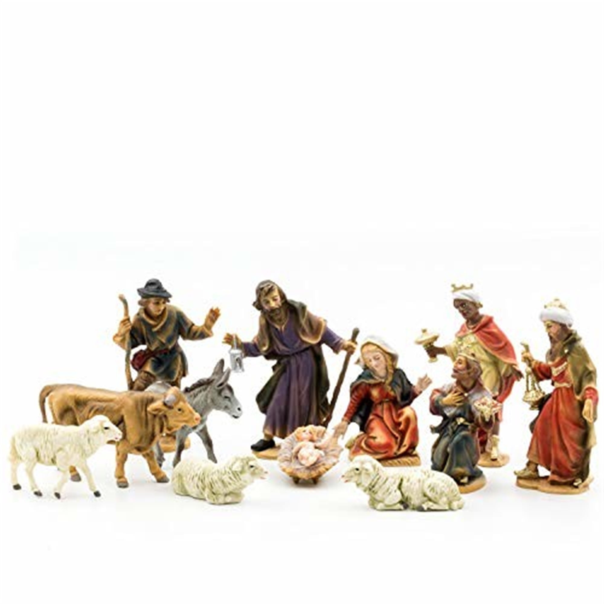 MAROLIN Nativity Figure Set, 12 pcs. (Plastic Material), 4.75 inch Figure Size