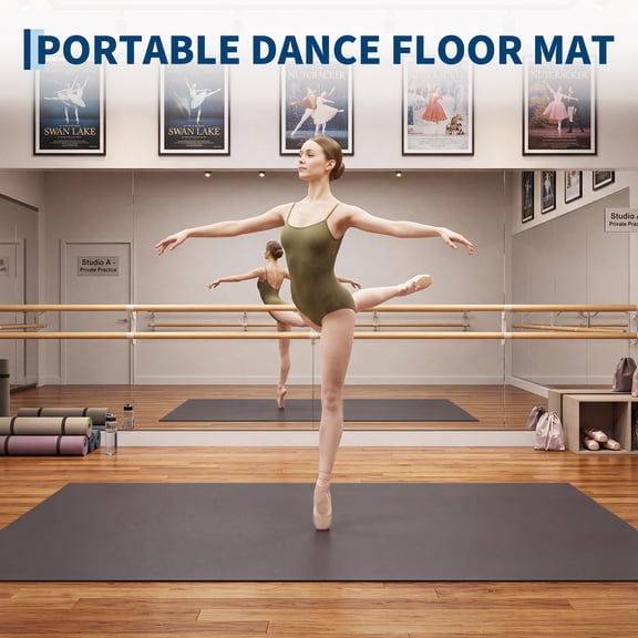 MAROUTE Non-Slip Dance Floor Mat 6x4 ft – Portable PVC Marley Surface for Ballet, Jazz & Fitness – High-Quality, Easy to Store – Ideal for Home, Gym & Studio Use