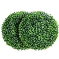 thumbnail image 1 of MAROUTE UV-Protected Faux Boxwood Topiary Balls - Artificial Greenery Spheres for Outdoor Planters & Home Decor - 15 Inches, Realistic Green - Set of 2, 1 of 8