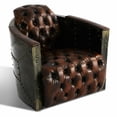 thumbnail image 1 of MARQUESSLIFE 100% GENUNIE LEATHER HANDMADE TUFTED COUCH INDUSTRIAL SINGLE SOFA, 1 of 9