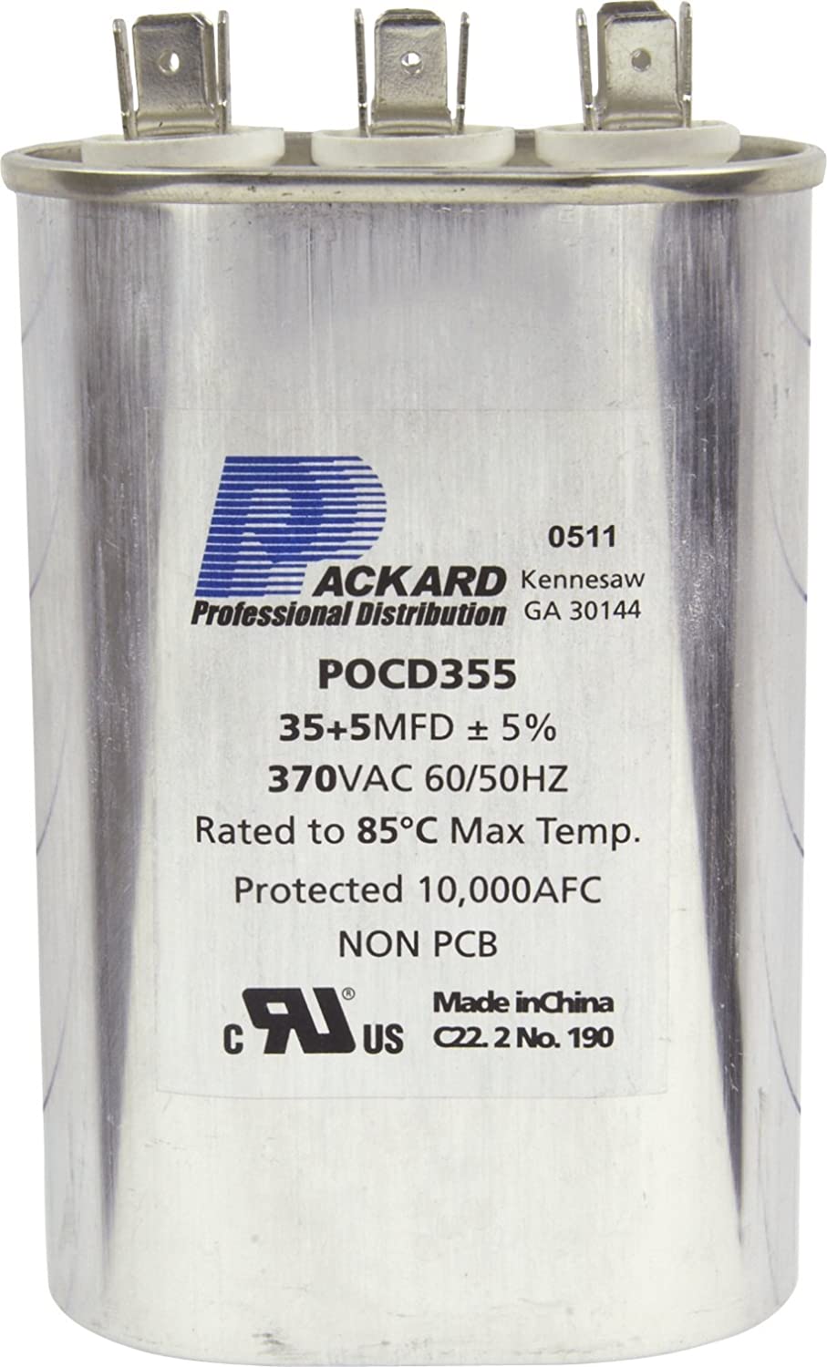 MARS 12072 Electric Motor Run Capacitor (35/5 MFD - 370 V 