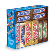 MARS Chocolate Full Size Candy Bars Assorted Variety Box (TWIX, MILKY WAY, SNICKERS, SNICKERS Almond, & 3 MUSKETEERS Brands), 55 oz 30 Pieces