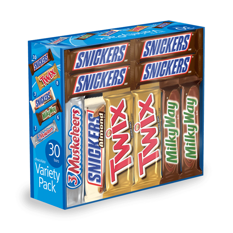 Mars, Snickers, Twix & More Assorted Fun Size Chocolate Bars, 1.4 kg,  71 bars