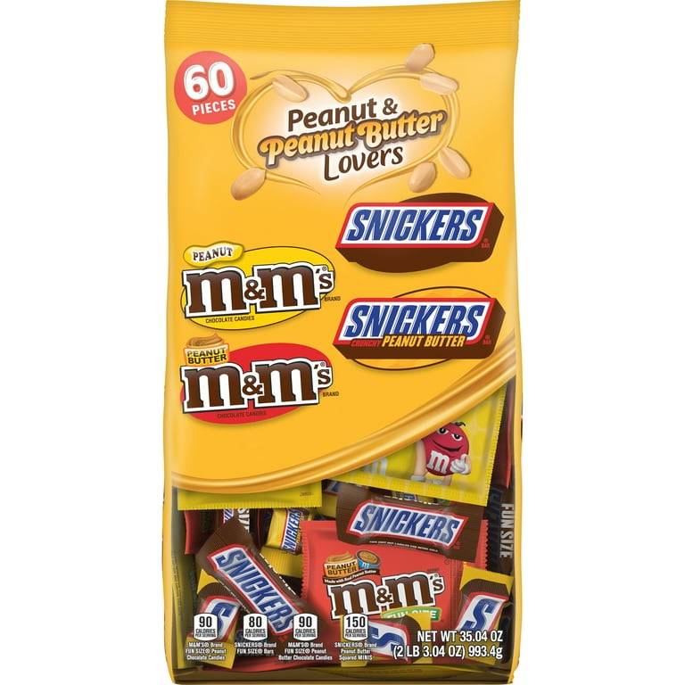 M&M's Chocolate Candy Fun Size Variety Assorted Mix Bag, 60 Pieces