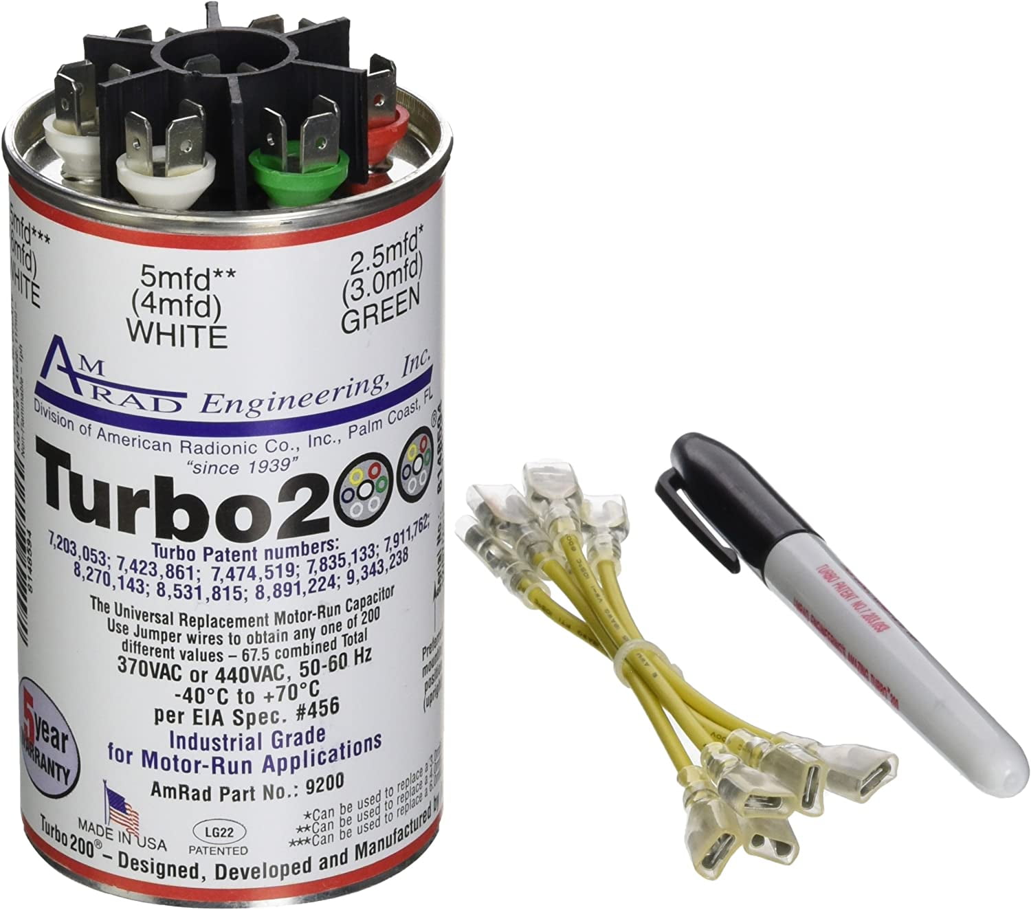 MARS Motors & Armatures 12200 Turbo 200 2.5/5/5/10/20/25 MFD