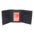 thumbnail image 1 of MARSHAL Genuine Leather Kids Slim Compact ID and Coin Pocket Trifold Boys Wallet Black Navy Blue, 1 of 8