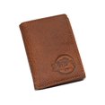 thumbnail image 1 of MARSHAL Genuine Leather RFID Blocking Bass Fish Wallet for Men  Bifold & Trifold Fishing Wallets with Debossing Design Trifold Brown, 1 of 9