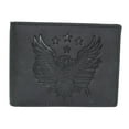 thumbnail image 1 of MARSHAL Genuine Leather USA Eagle Chain Wallet for Men  RFID Blocking Bifold Biker Wallet with American Eagle USA Map Design Black No Chain, 1 of 8