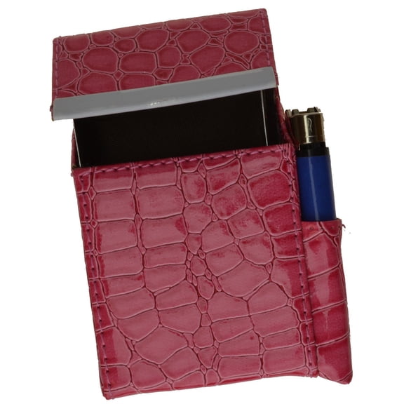 MARSHAL New Genuine Cigarette Case Holder#92812 Croco pink