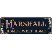 MARSHALL Home Sweet Home Victorian Look 8x24 Metal Sign 108240046843
