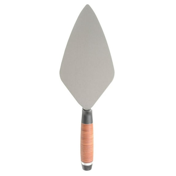 MARSHALLTOWN 33L10 London Brick Trowel, 10 x 4.625 Inch Masonry Finishing Tool with Leather Handle, Made in the USA