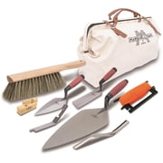 MARSHALLTOWN BTK1 Bricklayers Apprentice Tool Kit, Masonry, Pointing and Margin Trowels, Brick Jointer, Joint Raker, Masonry Brush, Line, Canvas or Nylon Bag