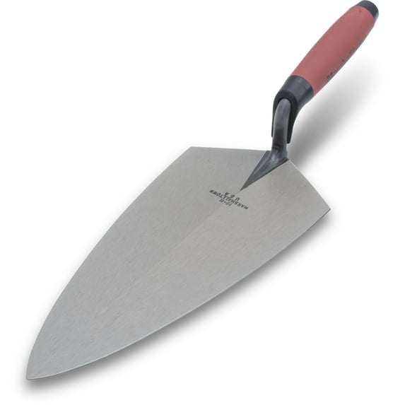 MARSHALLTOWN 19 11FG Philadelphia Brick Trowel, 11 x 5.5 Inch Masonry Finishing Tool with DuraSoft Handle, Made in the USA